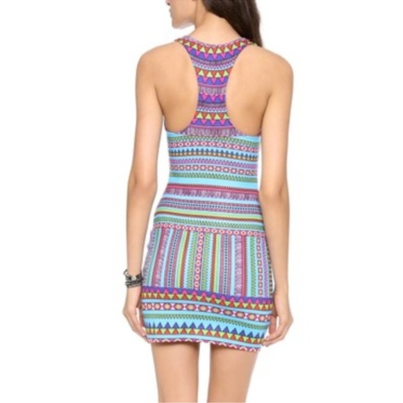 NWT Mara Hoffman Jersey Racerback Fitted Mini Dress in‎ Ganesh Sky Size XS - Picture 3 of 15